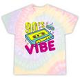 90's Vibe Retro Style Cassette Tape Nostalgia 1990s Party Premium Tri-Blend Tie-Dye T-Shirts Hazy Rainbow Tie-Dye