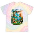 Aqua In The Skies Frutiger Aero Tie-Dye T-Shirts Hazy Rainbow Tie-Dye