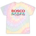 Bosco Little Puppets Help Irish Nostalgia Retro 80s Premium Tri-Blend Tie-Dye T-Shirts Hazy Rainbow Tie-Dye