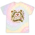 Elder Emo Club Skeleton Hands Heart Nostalgia Premium Tri-Blend Tie-Dye T-Shirts Hazy Rainbow Tie-Dye