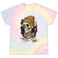 Elder Emo Skeleton Beanie Nostalgia Scene Aesthetic Tie-Dye T-Shirts Hazy Rainbow Tie-Dye