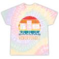 Never Forget Retro 80s 90s Floppy VHS Cassette Nostalgia Tie-Dye T-Shirts Hazy Rainbow Tie-Dye