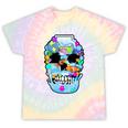 Frutiger Aero Aesthetic Tech Skull Computer Fishes Tie-Dye T-Shirts Hazy Rainbow Tie-Dye