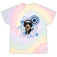 Frutiger Aero Cat Meme Headphone Kitty Cat Lover Tie-Dye T-Shirts Hazy Rainbow Tie-Dye