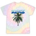 Frutiger Aero Palm Tree Y2k Aesthetic 2000s Trend Tie-Dye T-Shirts Hazy Rainbow Tie-Dye