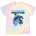 Frutiger Aero Splashy Dolphin Y2k Aesthetic Graphic Tie-Dye T-Shirts Hazy Rainbow Tie-Dye