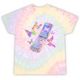 Frutiger Aero Y2K Chrome Phone Butterfly Tie-Dye T-Shirts Hazy Rainbow Tie-Dye