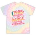 Hilarious 1985 Big Hair Bangs Joke For Gen X Nostalgia Tie-Dye T-Shirts Hazy Rainbow Tie-Dye