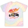 Hotrod Vintage Style Car Nostalgia Hotrod Distressed Premium Tri-Blend Tie-Dye T-Shirts Hazy Rainbow Tie-Dye