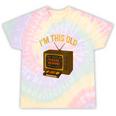 I'm This Old Please Rewind 80s 90s Nostalgia VHS VCR Tie-Dye T-Shirts Hazy Rainbow Tie-Dye