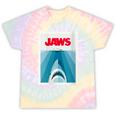 Jaws 2025 Classic Movie Nostalgia Tie-Dye T-Shirts Hazy Rainbow Tie-Dye