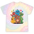 Kidcore Aesthetic Retro Vibes Colorful Cartoon Nostalgia Tie-Dye T-Shirts Hazy Rainbow Tie-Dye