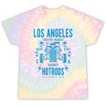 Los Angeles Hotrods Automotive Nostalgia Premium Tri-Blend Tie-Dye T-Shirts Hazy Rainbow Tie-Dye
