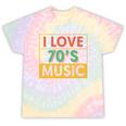 I Love 70's Music Retro Style Nostalgia Vibe 1970 70's Party Premium Tri-Blend Tie-Dye T-Shirts Hazy Rainbow Tie-Dye