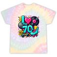 I Love The 70s Vintage Cassette Roller Vinyl Nostalgia 70s Tie-Dye T-Shirts Hazy Rainbow Tie-Dye