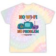 No Wi-Fi No Problem – Retro Dial Up Tech Nostalgia Premium Tri-Blend Tie-Dye T-Shirts Hazy Rainbow Tie-Dye