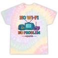 No Wi-Fi No Problem – Retro Dial Up Tech Nostalgia Tie-Dye T-Shirts Hazy Rainbow Tie-Dye