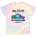 No Wi-Fi No Problem – Retro Dial Up Tech Nostalgia Tie-Dye T-Shirts Hazy Rainbow Tie-Dye