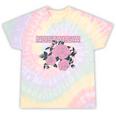 Nostalgia 80s 90s Retro Style Graphics Rose Pink Flower Tie-Dye T-Shirts Hazy Rainbow Tie-Dye