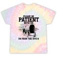 Please Patient I'm From The 1900s Boomer Memes Premium Tie-Dye T-Shirts Hazy Rainbow Tie-Dye