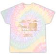 Please Be Patient I'm From The 1900s Retro Pixel Horse Wagon Tie-Dye T-Shirts Hazy Rainbow Tie-Dye