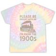 Please Be Patient With Me I'm From The 1900s Steam Train Premium Tie-Dye T-Shirts Hazy Rainbow Tie-Dye