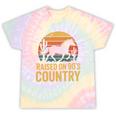Raised On 90’s Country Horse Retro Nostalgia Western Music Tie-Dye T-Shirts Hazy Rainbow Tie-Dye