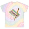 Retro Cassette And Pencil 80s 90s Nostalgia Music Lover Tie-Dye T-Shirts Hazy Rainbow Tie-Dye