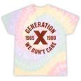 Retro Gen X 1965-1980 Sarcastic Nostalgia Graphic Tie-Dye T-Shirts Hazy Rainbow Tie-Dye