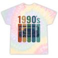Retro Nineties Style Audio Tape Nostalgia Year 1990 Premium Tri-Blend Tie-Dye T-Shirts Hazy Rainbow Tie-Dye
