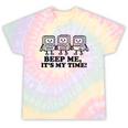 Retro Pager Squad Minimalist Monochrome Cartoon Nostalgia Tie-Dye T-Shirts Hazy Rainbow Tie-Dye