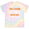 This Station Wagon Runs On Nostalgia Wagon Tie-Dye T-Shirts Hazy Rainbow Tie-Dye