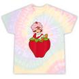 Strawberry Shortcake Sitting On Strawberry Retro Nostalgia Tie-Dye T-Shirts Hazy Rainbow Tie-Dye