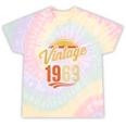 Vintage 1969 Retro Era Badge For Nostalgia Fans Tie-Dye T-Shirts Hazy Rainbow Tie-Dye