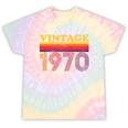 Vintage 1970 Retro Style 70's Born Nostalgia Vibes Birthday Premium Tri-Blend Tie-Dye T-Shirts Hazy Rainbow Tie-Dye