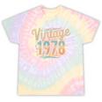 Vintage 1978 Retro Year Groovy 70s For Dad Nostalgia Tie-Dye T-Shirts Hazy Rainbow Tie-Dye