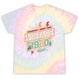 Vintage 1980 Retro Badge Decade Nostalgia Graphic Emblem Tie-Dye T-Shirts Hazy Rainbow Tie-Dye