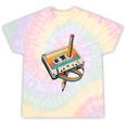 Vintage Pencil Rewind Cassette Tape Nostalgia Party 80s 90s Tie-Dye T-Shirts Hazy Rainbow Tie-Dye
