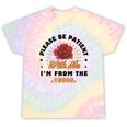 Vintage Please Be Patient With Me I'm From The 1900s Funny Tie-Dye T-Shirts Hazy Rainbow Tie-Dye