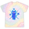Yk2 Grunge Earthy Blue Cat With Stars Tomboy 90s Nostalgia Tie-Dye T-Shirts Hazy Rainbow Tie-Dye Yk2 Grunge Earthy Blue Cat With Stars Tomboy 90s Nostalgia Tie-Dye T-Shirts Hazy Rainbow Tie-Dye