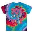 70s Retro Style Roller Skate Cassette Music Nostalgia Tie-Dye T-Shirts Festival Tie-Dye