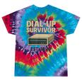 Dial Up Survivor Retro 90s Internet Nostalgia Tie-Dye T-Shirts Festival Tie-Dye