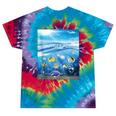 Frutiger Aero Aesthetic Tech Ocean Underwater Fishes Tie-Dye T-Shirts Festival Tie-Dye