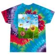 Frutiger Aero Aesthetic Tech Scenery Fishes Sunflower Raglan Baseball Tee Tie-Dye T-Shirts Festival Tie-Dye