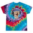 Frutiger Aero Cat Wearing Headphones Bubble 2000s Gen-Z Meme Tie-Dye T-Shirts Festival Tie-Dye