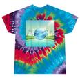 Frutiger Aero Y2k Aesthetic Palm Trees Cyber Beach World Tie-Dye T-Shirts Festival Tie-Dye