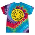 Be Kind Rewind Shirt Retro Nostalgia Sticker 80s 90s Tee Premium Tri-Blend Tie-Dye T-Shirts Festival Tie-Dye