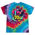 I Love The 70s Vintage Cassette Roller Vinyl Nostalgia 70s Premium Tri-Blend Tie-Dye T-Shirts Festival Tie-Dye