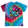 I Love The 70s Vintage Cassette Roller Vinyl Nostalgia 70s Tie-Dye T-Shirts Festival Tie-Dye