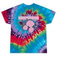 Nostalgia 80s 90s Retro Style Graphics Rose Pink Flower Tie-Dye T-Shirts Festival Tie-Dye